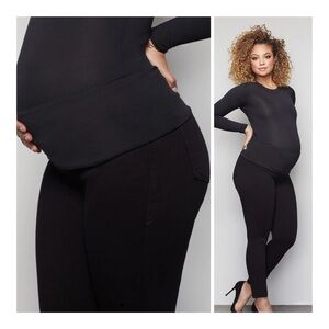 Good American | The Home Stretch Black Denim Maternity Jeans | 8